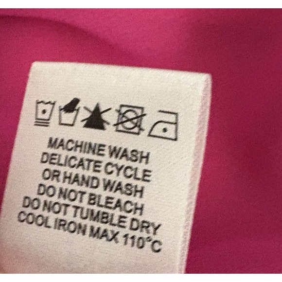 CROSBY by Mollie Burch Colorblock Pink & Red Lightning Bolt Long Sleeve Dress XS - Picture 6 of 8